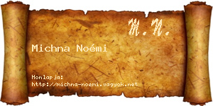 Michna Noémi névjegykártya
